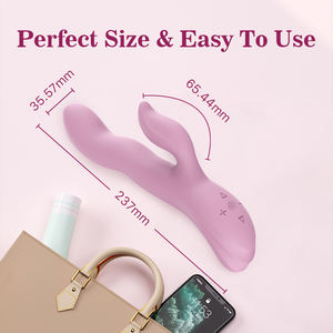 Ylove yumuşak esnek silikon tavşan vibratör kadınlar bükülebilir çift motorlu G Spot klitoral stimülatör su geçirmez şarj edilebilir - Product Image 6