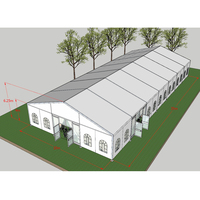 Tente de réception certifiée CE avec structure en aluminium pour mariages de luxe et entrepôts industriels, tente en PVC imperméable