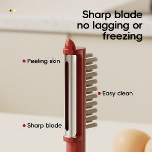 Éplucheur de fruits et légumes multifonctionnel 3 en 1 de qualité alimentaire, brosse portable pour éplucher les pommes de terre et les pommes, brosse de nettoyage, gadget de cuisine - Product Image 4