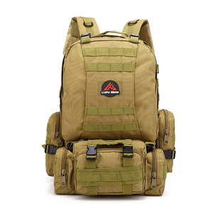 Mochila de 50 litros, mochilas grandes tácticas para senderismo al aire libre, senderismo, Camping, montaña, escalada, caza, combinadas con 3 bolsas MOLLE - Product Image 6