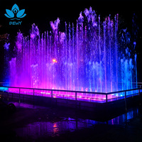 Fontaine musicale extérieure moderne en acier inoxydable avec fonction de fontaine sèche intégrée pour parc commercial