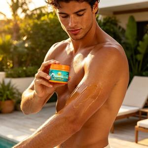 Gel Hydratant Amplificateur de <span class=keywords><strong>Soleil</strong></span> à Formule Végétale Léger Non Gras Absorption Rapide pour Visage & Corps OEM - Product Image 3