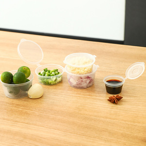 Disposable <b>Sauce</b> Container Round With Integrated Lid For Food Storage And Takeout Packaging - Product Image 4