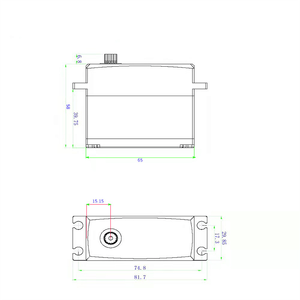 Yipinservo Servo numérique étanche sans noyau 100KG à couple élevé pour voiture RC, camion, bateau, avion, robot, hélicoptère, UAV à l'échelle 1/5 en acier - Product Image 4