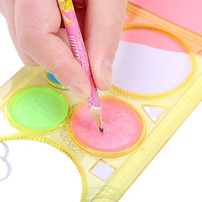 Индивидуальный пластиковый трафарет, прямая Линейка, Многоцветный шаблон, линейка для детей, рекламный рисунок, подарок, линейка особой формы