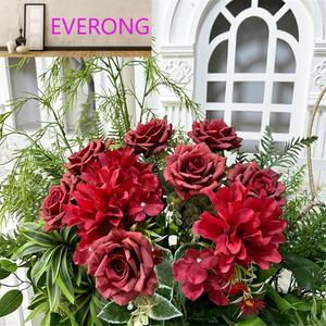 Bouquets de 10 roses printanières de haute qualité <span class=keywords><strong>Hugo</strong></span>, diamètre 9 cm, décorations pour la maison, remise de diplôme, Halloween, Nouvel An, prix bas - Product Image 3