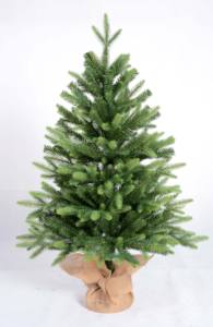 Mini <span class=keywords><strong>sapin</strong></span> de Noël artificiel pré-éclairé Longstar | Comprend de petites lumières et une base de sac en tissu | <span class=keywords><strong>Sapin</strong></span> majestueux-2 pi - Product Image 2