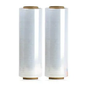 Lldpe material transparent and black hot sealing laminating stretch film roll