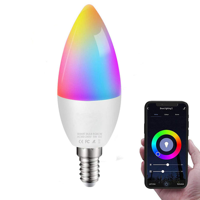Zigbee Smart E14 E12 LED Light Bulb Huae Intelligent Tuya E14 Candle Lamp