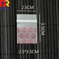 1010 1034 12510 2020 1515 Petits sacs refermables en plastique transparent imprimés, mini sacs à fermeture éclair