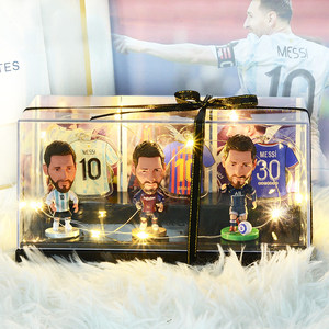 Set de Regalo de Llaveros 3D de Dibujos Animados con Diseño de Ronaldo y De <span class=keywords><strong>Bruyne</strong></span>, con Caja de Luz LED, Material Plástico, para Fans - Product Image 2