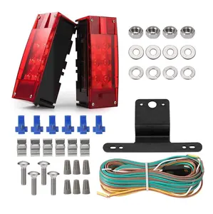 RTS New Design 12V Low Profile LED wasserdicht rechteckig Utility Trailer Heck anhänger Kit für unter über 80 Zoll