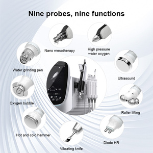 Élégante machine de microdermabrasion Hidrafacial Super Bubble grise sur chariot, instrument facial exfoliant pour formation et soins des <span class=keywords><strong>seins</strong></span> - Product Image 6