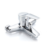 Robinet Mitigeur de Douche Pluie en Alliage de Zinc Finition Laiton Poli Électrique, Monocommande, Design Moderne, Montage Mural, Garantie 5 Ans