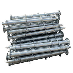 Système de montage de panneaux solaires à pieux hélicoïdaux, ancres de terre galvanisées à chaud pour fermes solaires - Product Image 4