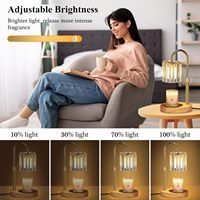 Lampe chauffe-bougie décorative pour la maison avec minuterie, variateur d'intensité et hauteur réglable pour bougies en pot