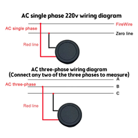 Petit voltmètre AC numérique à affichage circulaire LED, mini-jauge à monter sur panneau, indicateur de tension AC 50-500V, précision 0,5