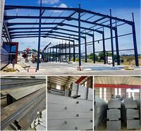 Nave prefabricada portátil de estructura de acero de alta resistencia para taller y edificio de oficinas