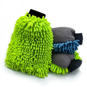 Gant de lavage de voiture en microfibre double face 24,5x18cm, chenille absorbante, pour l'entretien des véhicules - Product Image 4