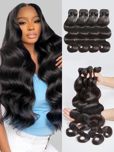 100% chưa qua chế biến Brazil Trinh tóc liền mạch ren đóng cửa & sang trọng sóng cơ thể wefts - Product Image 5