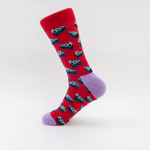 Chaussettes mi-mollet à motifs colorés <span class=keywords><strong>Funky</strong></span> Happy Street Style Fashion Crew <span class=keywords><strong>Bas</strong></span> en coton peigné pour personnes Chaussettes mi-mollet 2025 - Product Image 5