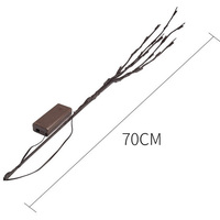 Branches de brindilles LED créatives en plastique, arbre artificiel, 20 lampes, vase floral à piles, Branches, lumières, décoration de la maison