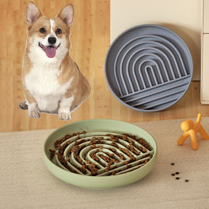 Baifu matras makan anjing tahan air bebas BPA, tatakan mangkuk air & makanan hewan peliharaan silikon dengan tepi terangkat mencegah tumpahan - Product Image 5