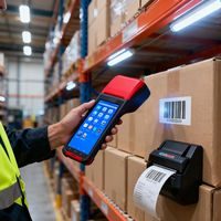 LIVERDOL Sistema de Caja Registradora de Mano con Escáner de Código de Barras Android, Máquina POS Inteligente, NFC, Bluetooth, Impresora de Terminal de 58 mm
