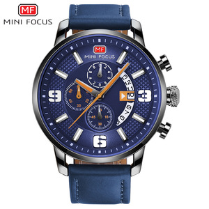 MINI FOCUS MF0025G Beliebte lässige Quarzuhr Herren Chrono 3 Zifferblatt 6 Zeiger Leder armband Wasserdichte Multifunktion uhren für Jungen - Product Image 4
