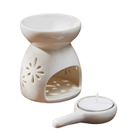 Pemanas Aroma Rumah Tangga, Tempat Dupa & Lilin Aromatik untuk Pembakar Lilin Parfum, Tempat Lilin Tealight, Pembakar Minyak Keramik