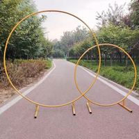 Nouveauté 2023 : Kit de support d'arche de ballons de luxe en métal doré, kit d'arche de ballons circulaire, écologique, faible MOQ, fournisseur de décorations de fête