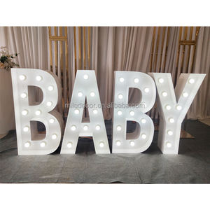 Nouveaux accessoires décor de <span class=keywords><strong>mariage</strong></span> 4ft Led grands numéros géant éclairer lettres Led chapiteau Alphabet lettres d'amour - Product Image 6