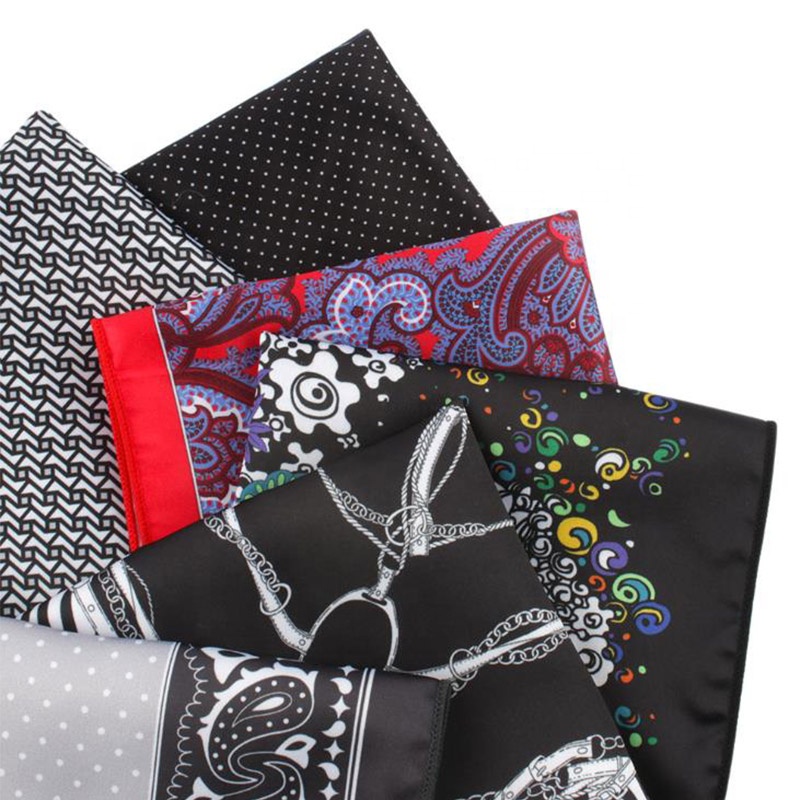 Новинка, мужской цветной Карманный квадрат из полиэстера для деловых встреч и вечеринок