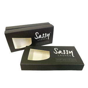 Wholesale custom logo empty lash paper box lashbox packaging lash case eyelash box container