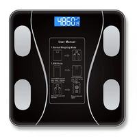 Báscula Digital Inteligente con Sensor LED para Medir Grasa Corporal, Capacidad de 180 kg, Vidrio Templado, Báscula de Baño Doméstica con Aplicación OKOK