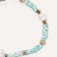 Pulsera de Perlas de Agua Dulce con Cuentas de Acero Inoxidable Dorado YXM B026, Tamaño Ajustable, Joyería de Moda para Primavera/Verano