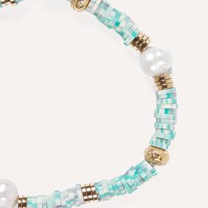 Pulsera de Perlas de Agua Dulce con Cuentas de Acero Inoxidable Dorado YXM B026, Tamaño Ajustable, Joyería de Moda para Primavera/Verano - Product Image 1