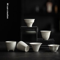 Service à thé Gongfu minimaliste de style japonais en céramique de porcelaine émaillée à l'ashier, forme de gourde, réutilisable, tasse Fulu résistante à la chaleur