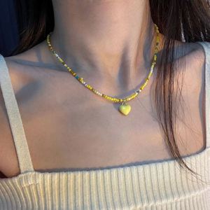 Women Y2K Colorful Seed Beaded Choker <b>Necklace</b> Multicolor Handmade Small Rice <b>Bead</b> <b>Necklace</b> Rice Seed <b>Beads</b> Choker <b>Necklace</b> - Product Image 5
