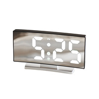 Jam Alarm Digital LED 12/24 jam Logo kustom jam meja meja Modern fitur menunda produk hadiah plastik dioperasikan baterai