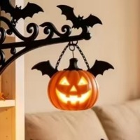 Lampes LED suspendues vintage en métal pour étagères, lanterne de bibliothèque, mini lampe d'étagère avec base de style serre-livres pour Halloween