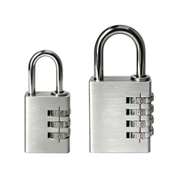 Cadenas à combinaison en aluminium OEM avec logo personnalisé, 3 chiffres, sans clé, durable, étanche IP65, roulement à billes, chromé