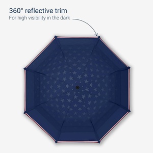 ร่มพับอัตโนมัติ 3 ตอน คุณภาพสูง พร้อมโลโก้สั่งทำพิเศษ กันลม โครงสร้างแข็งแรง ด้ามจับแบบห่วงคุณภาพดี - Product Image 5