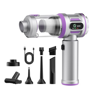 Aspirateur de voiture X6, alimenté par batterie, multifonction, portable, argenté, avec 5 embouts pour une utilisation en voiture et à la maison - Product Image 1