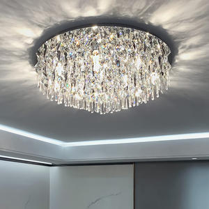 Nouveau design moderne k9 lustre en cristal éclairage salon chambre à coucher led rond plafonniers modernes - Product Image 2