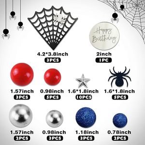 37 Piece <strong>Spider</strong>-Themed <strong>Cake</strong> &amp; Tennis Ball Decorations for Men's Birthday Decoration Accessories &amp; Baby Showers - Product Image 2