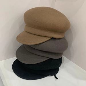 Gran oferta señoras invierno 100% <span class=keywords><strong>lana</strong></span> <span class=keywords><strong>de</strong></span> ala ancha sombreros <span class=keywords><strong>de</strong></span> visera sólida sombreros Fedora sombreros <span class=keywords><strong>de</strong></span> fieltro - Product Image 3