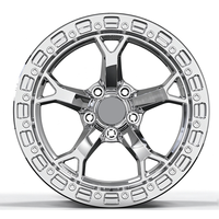 Jantes forgées Nismo V1 Style Custom Beadlock 5x114.3 à cinq branches triple chrome en alliage pour voiture de tourisme 370Z G37 Q50