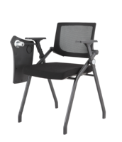 Chaise de bureau intégrée avec bureau et tablette d'écriture, chaise de direction ergonomique pliable pour le bureau à domicile