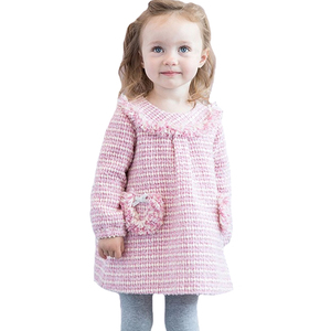 European Style 2025 <strong>Winter</strong> <strong>Girls</strong> Long-sleeves Long Top Kids Wear Elegant Style pink Color Woolen <strong>Coat</strong> Baby <strong>Coats</strong> - Product Image 1